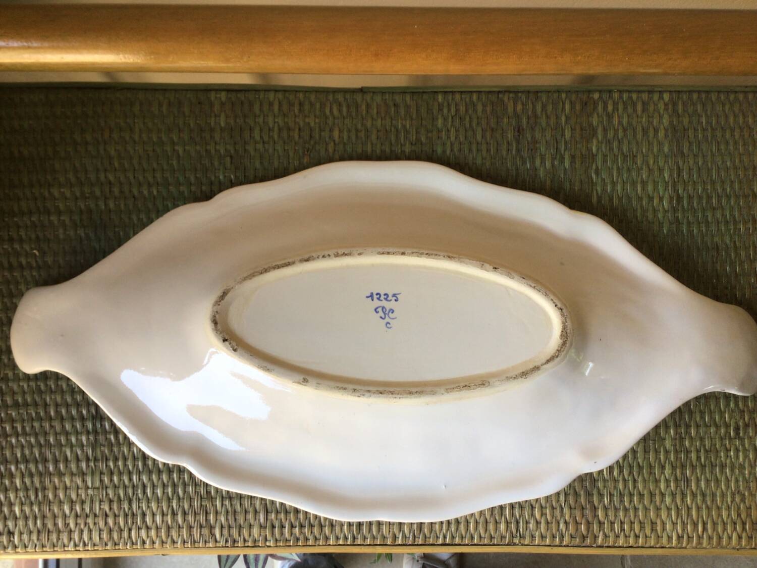 Earthenware dish signed