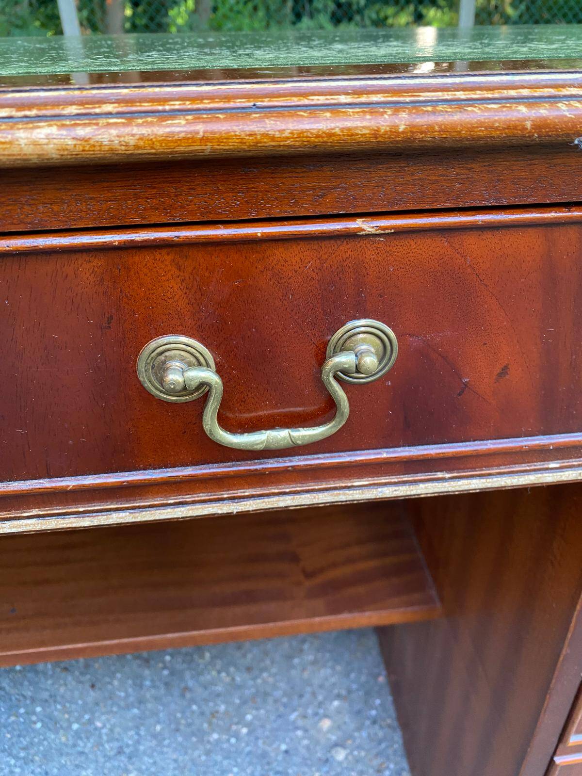 Rosjohn 1950s English Solid Mahogany Desk