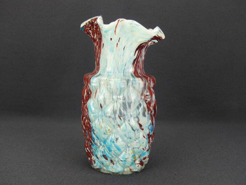 Clichy, Legras, glass vase with tufted decoration