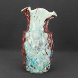 Clichy, Legras, glass vase with tufted decoration