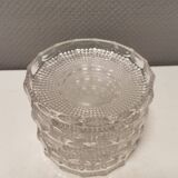 6 desert plates/ice cream plates in crystal glass from the 1960s.