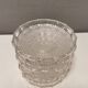 6 desert plates/ice cream plates in crystal glass from the 1960s.