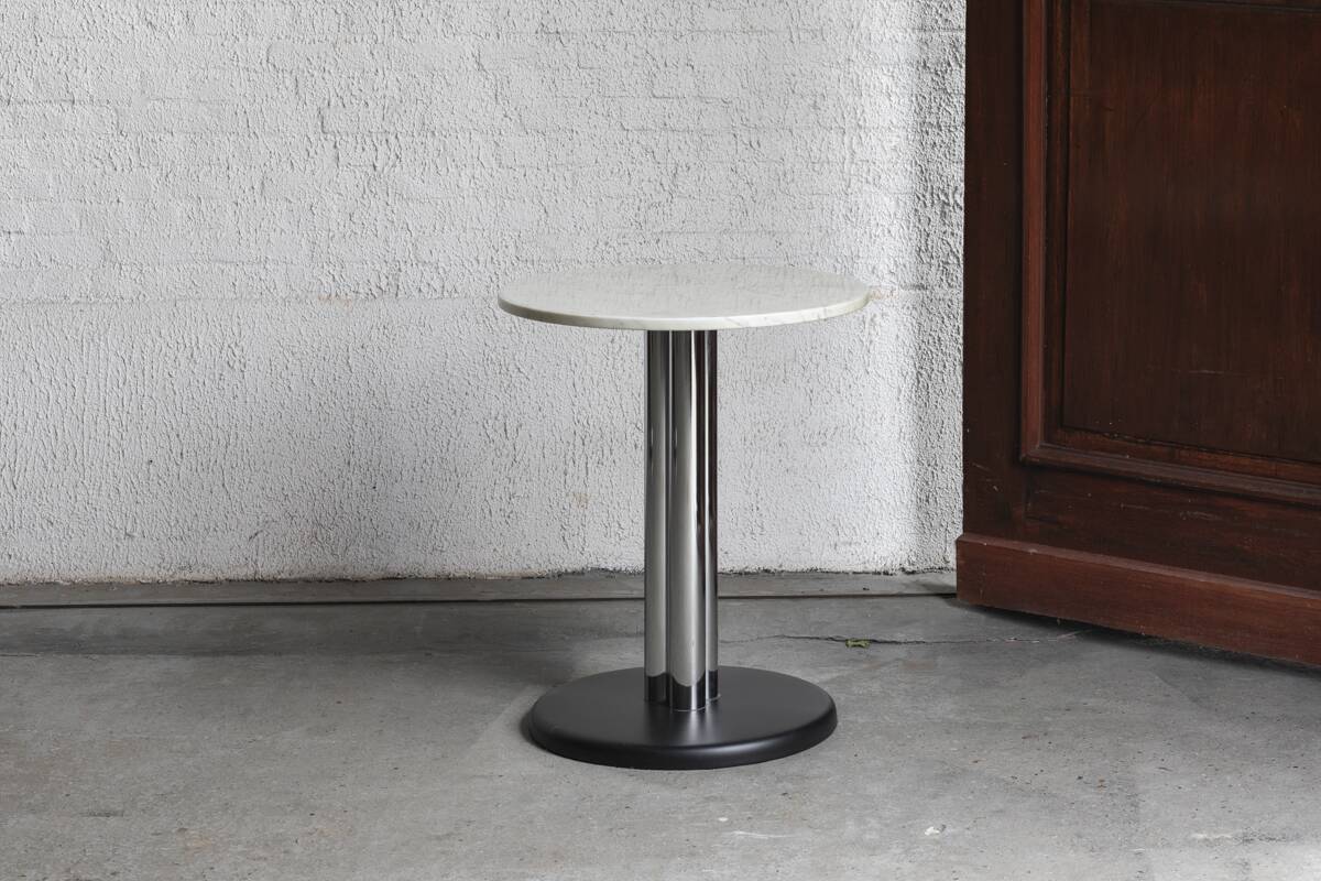 Side table chrome marble