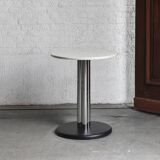 Side table chrome marble