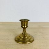 Vintage gold brass candle holder