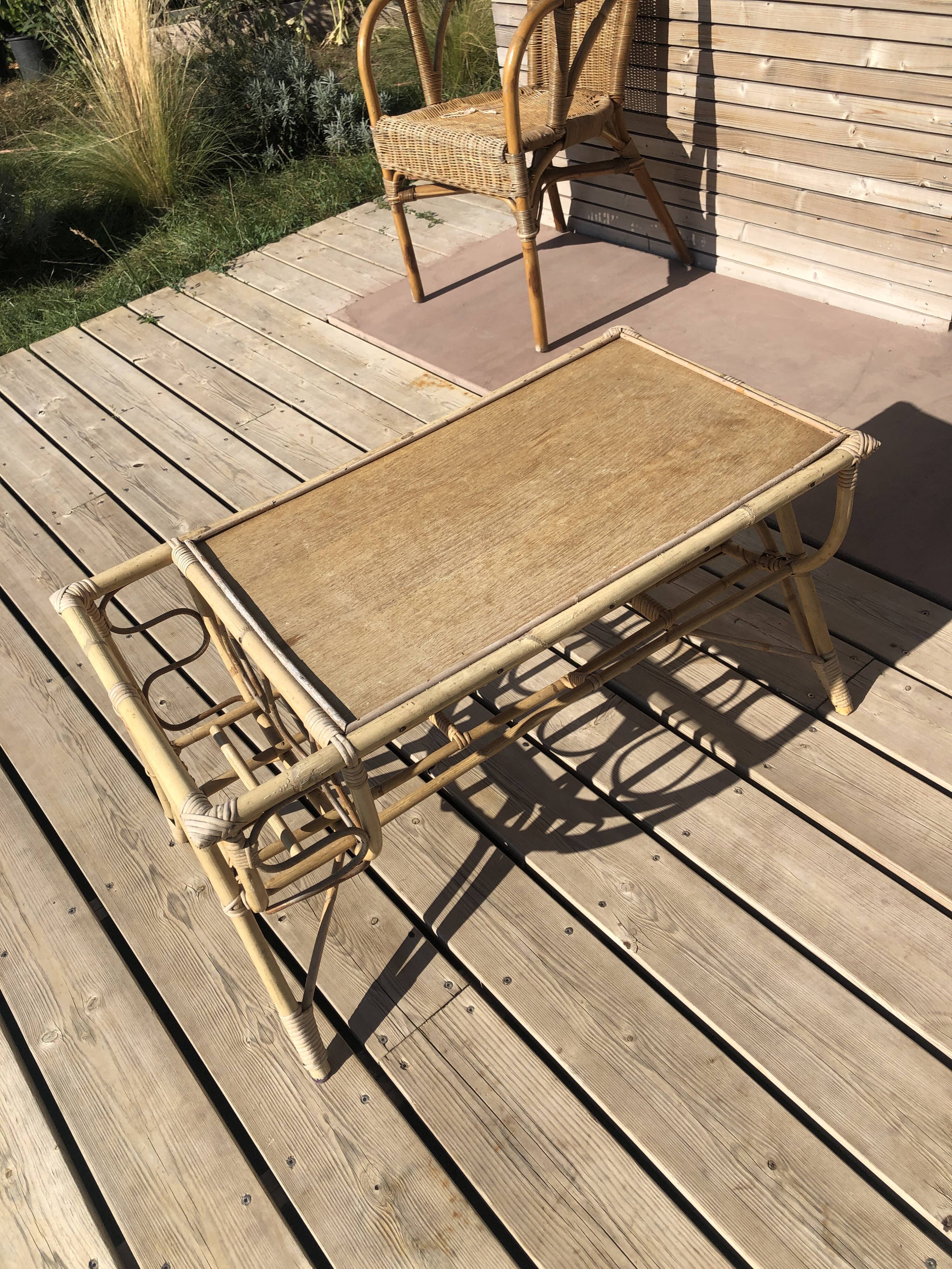 Rattan coffee table