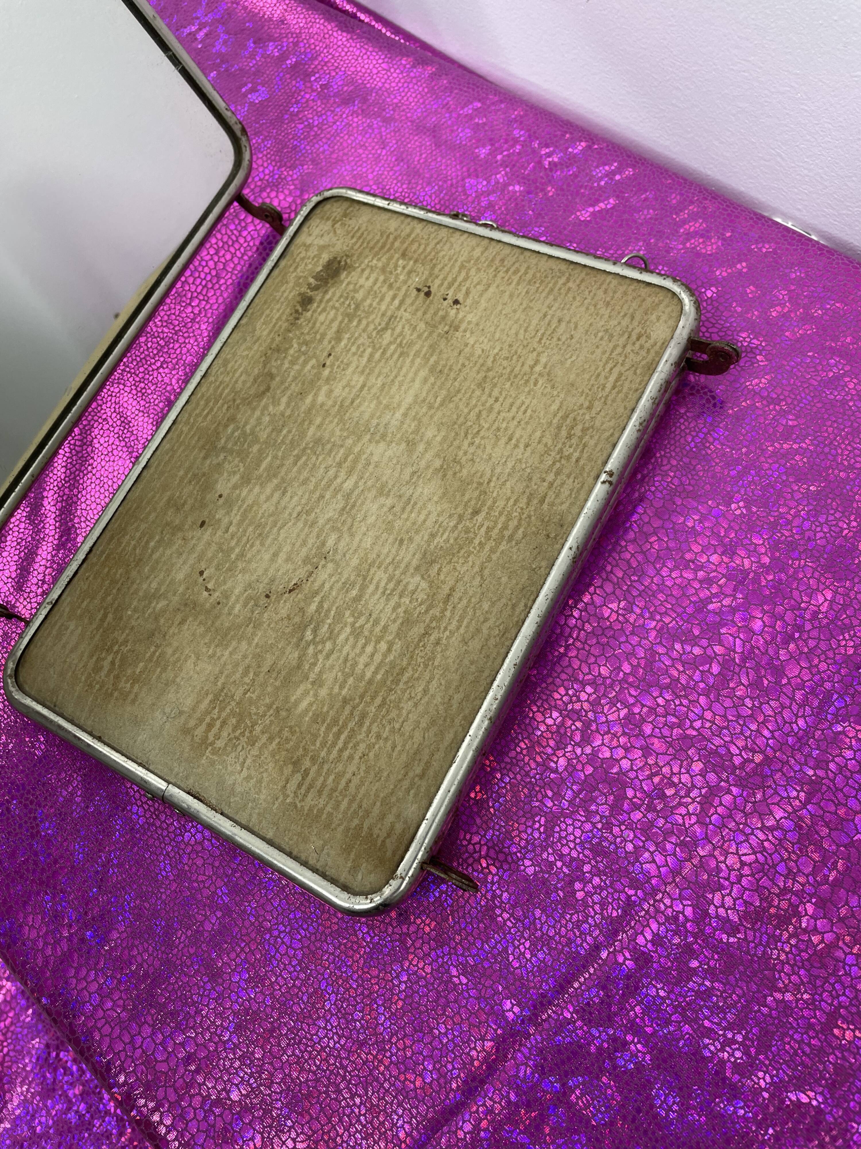 Vintage triptych barber mirror  50x21cm