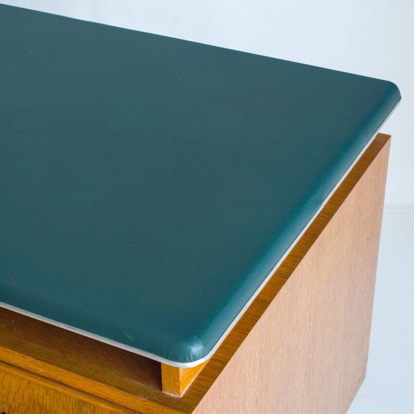 Vintage oak desk made by Burwood. France, 1950s