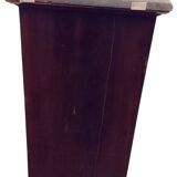 Antique bedside table - napoleon iii column mahogany marble 19th century
