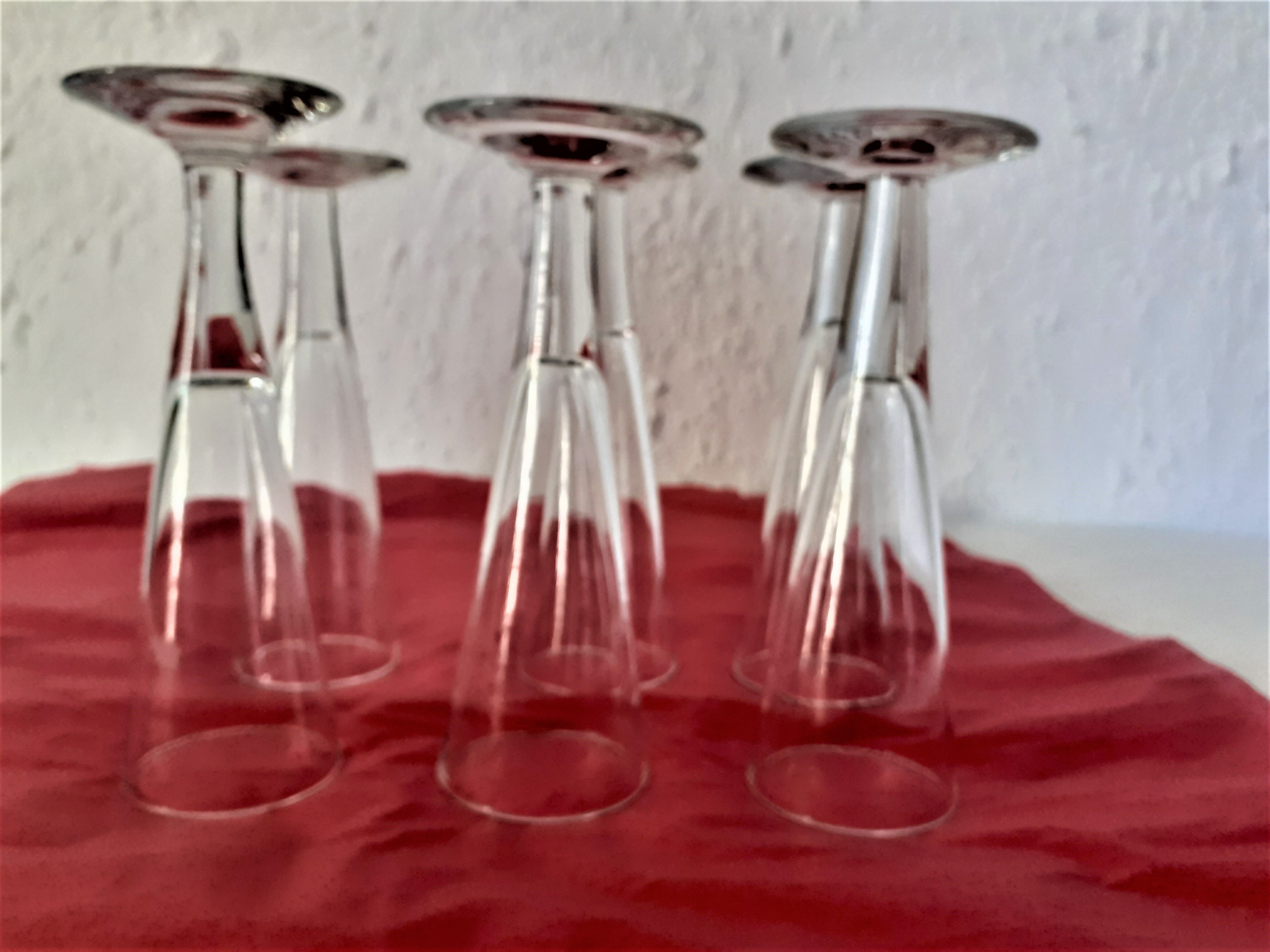 6 flutes champagne glasses