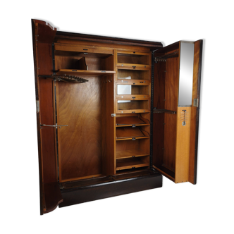 1920s Mahogany and Oak Compactom Ltd Gentleman’s Wardrobe