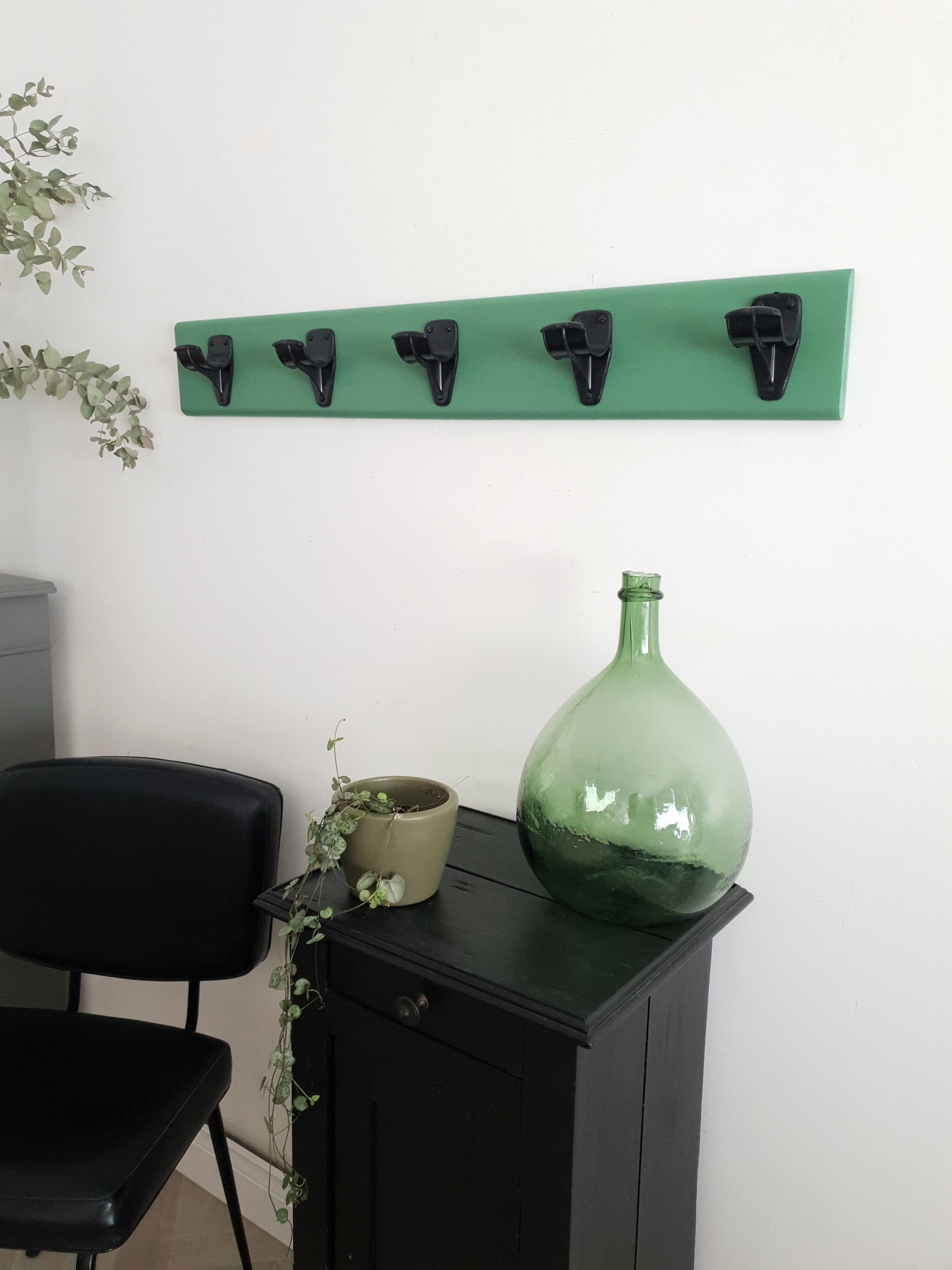 Old green coat hanger