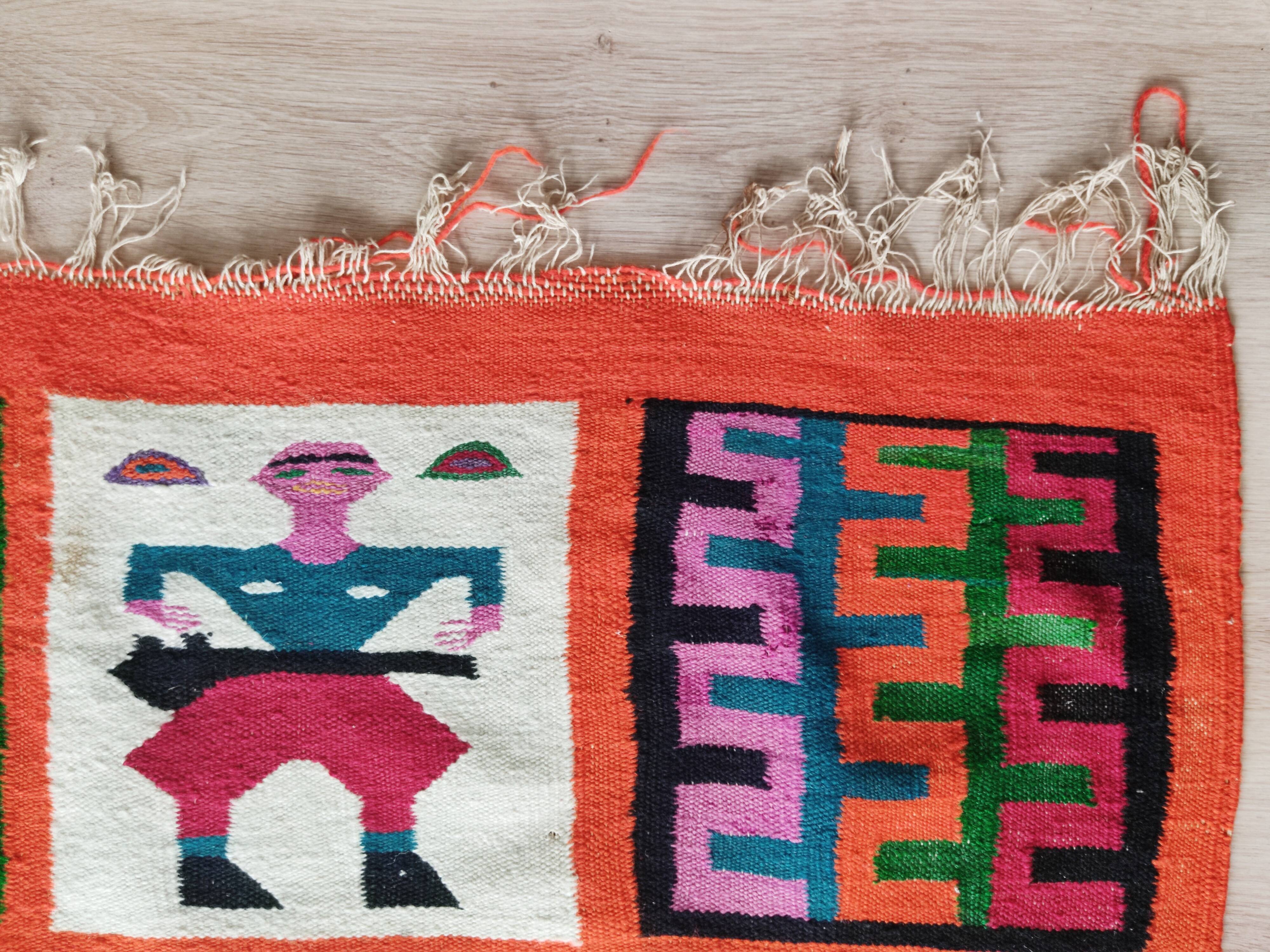 Vintage carpet South America 150 x 105 cm