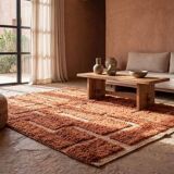 Traditional handmade Berber rug in pure wool, size 1.4/2.6 m.