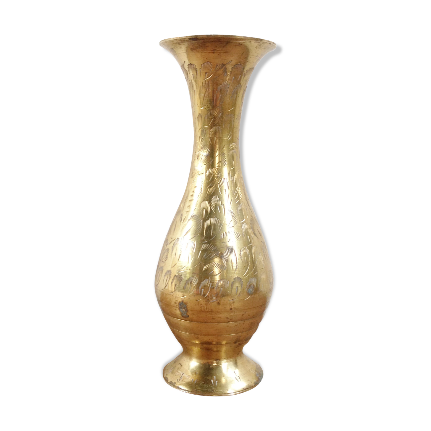 Brass art deco vase