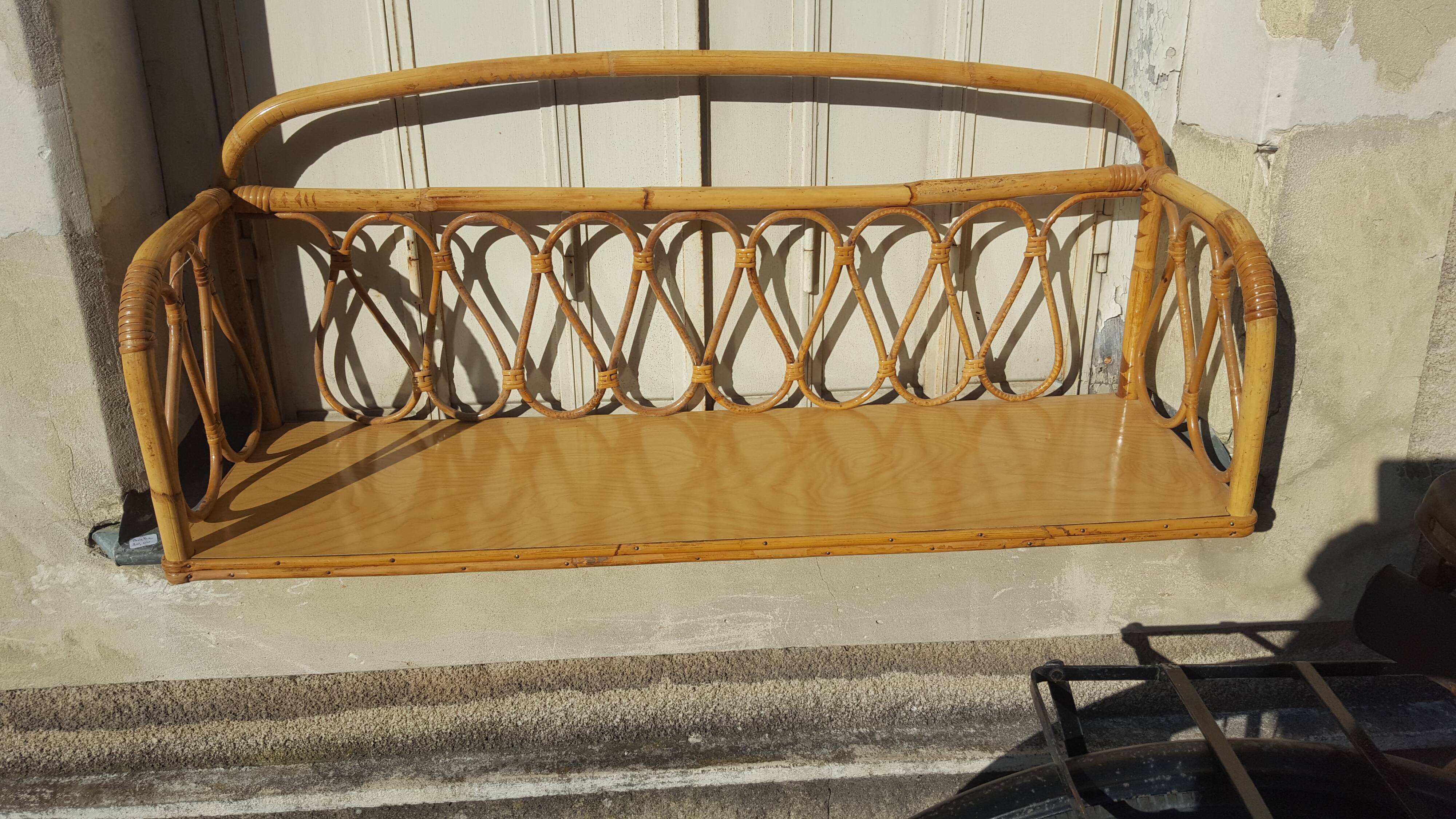 Large rattan shelf year 60