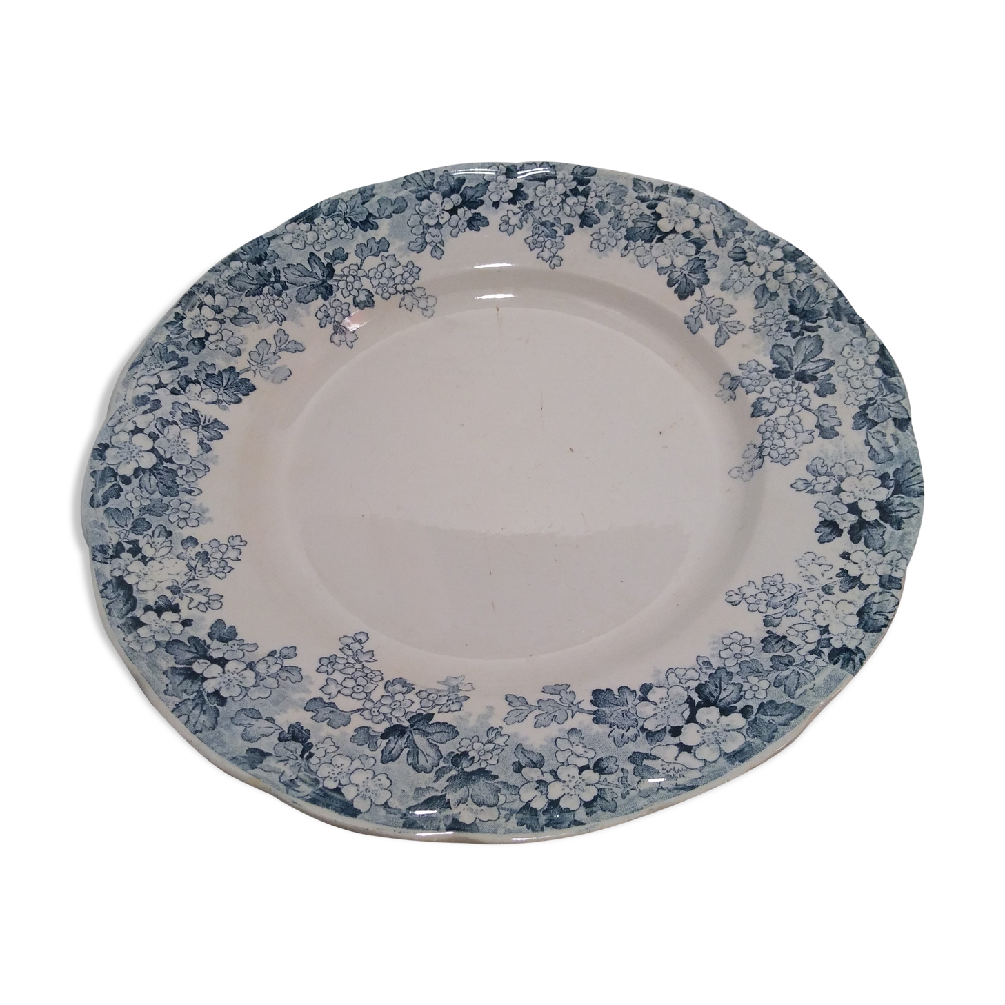 Old blue plate