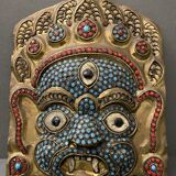 Ritual mask tibetan tibet demon protector mahakala stones