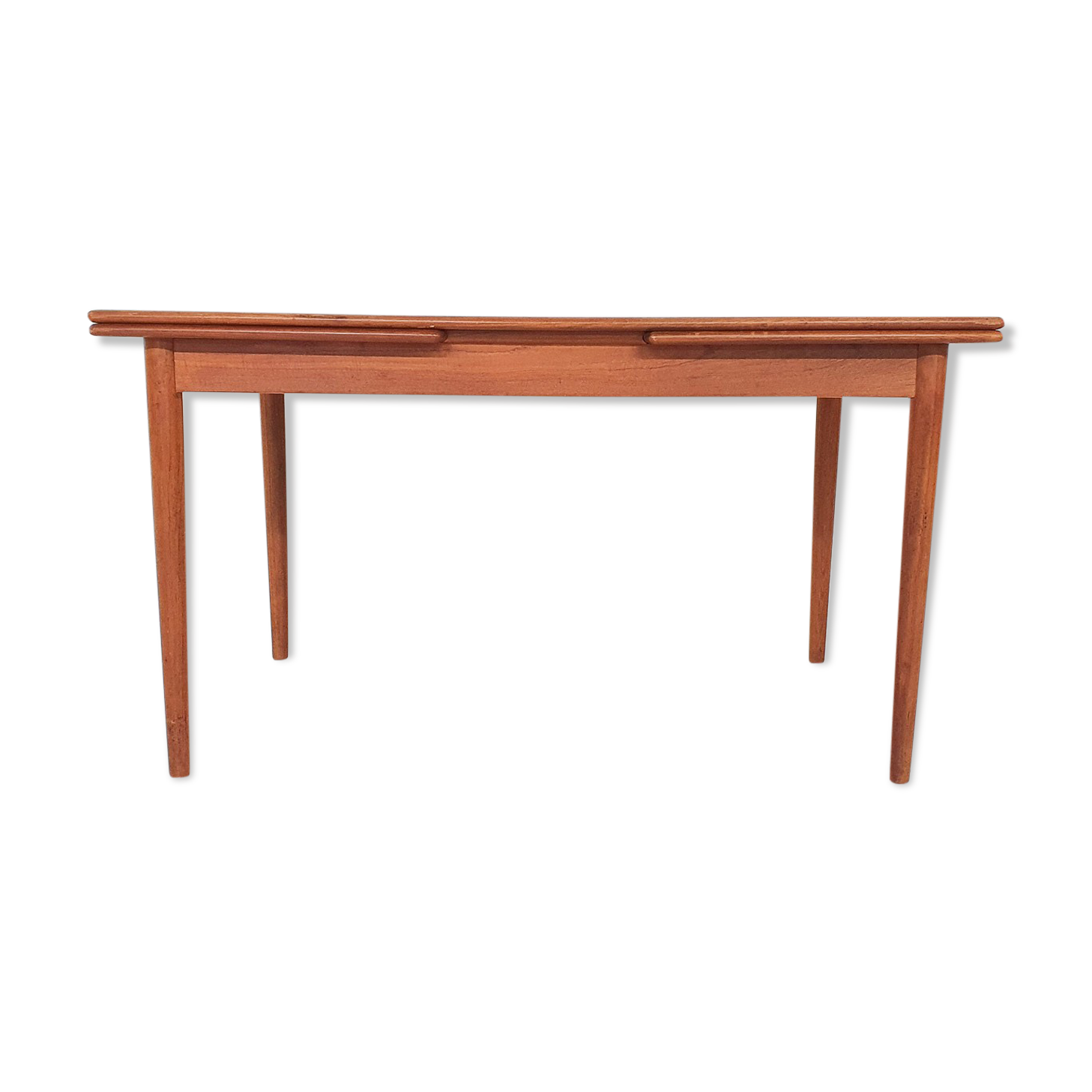 Scandinavian modern teak extendable dining table, 1950's
