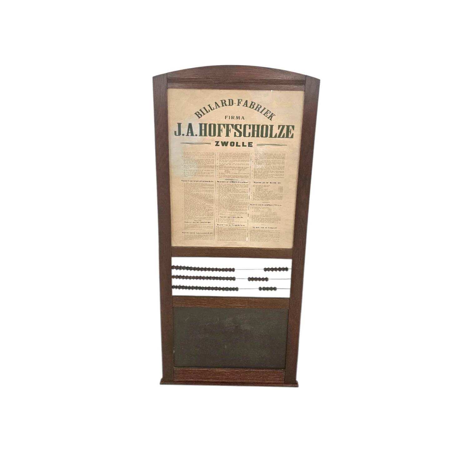 Wall billiards scoreboard by J.A. Hoffscholze / Zwolle / Billard Fabriek / 1960s
