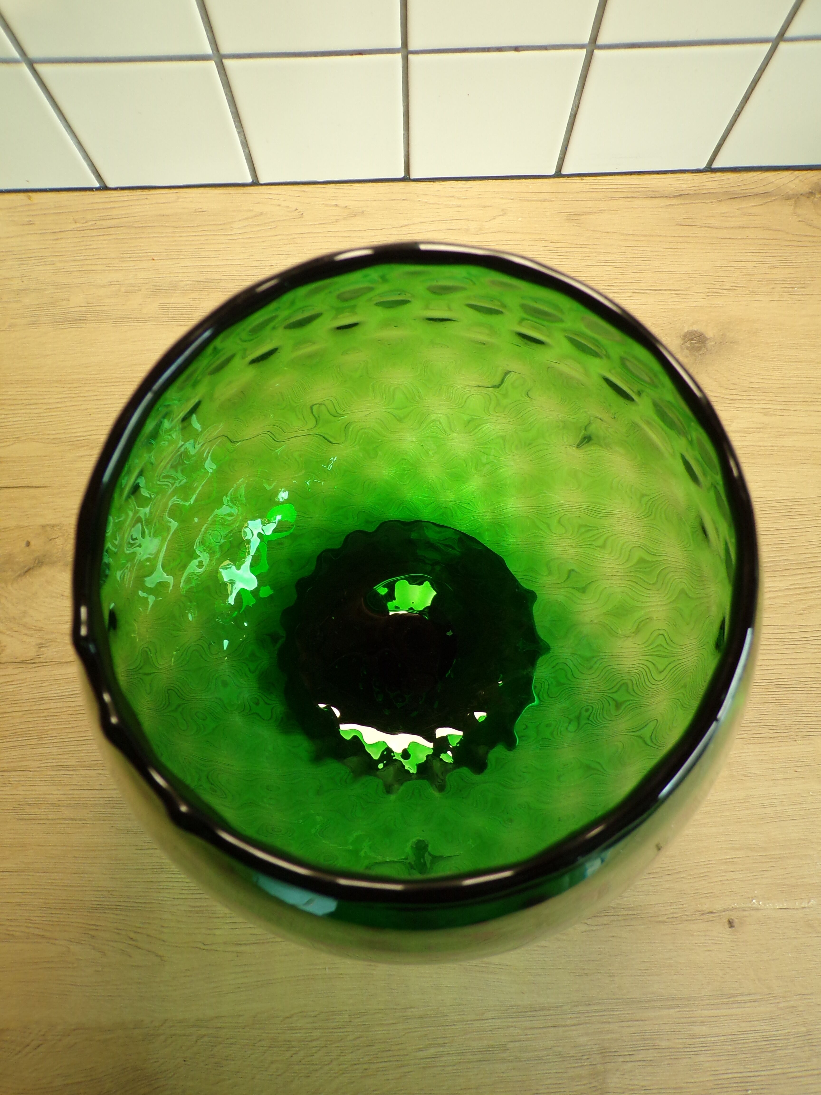 Green Empoli glass vase