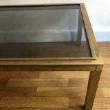 Low table smoked glass and brass