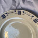 Plat rond bleu Luneville vintage