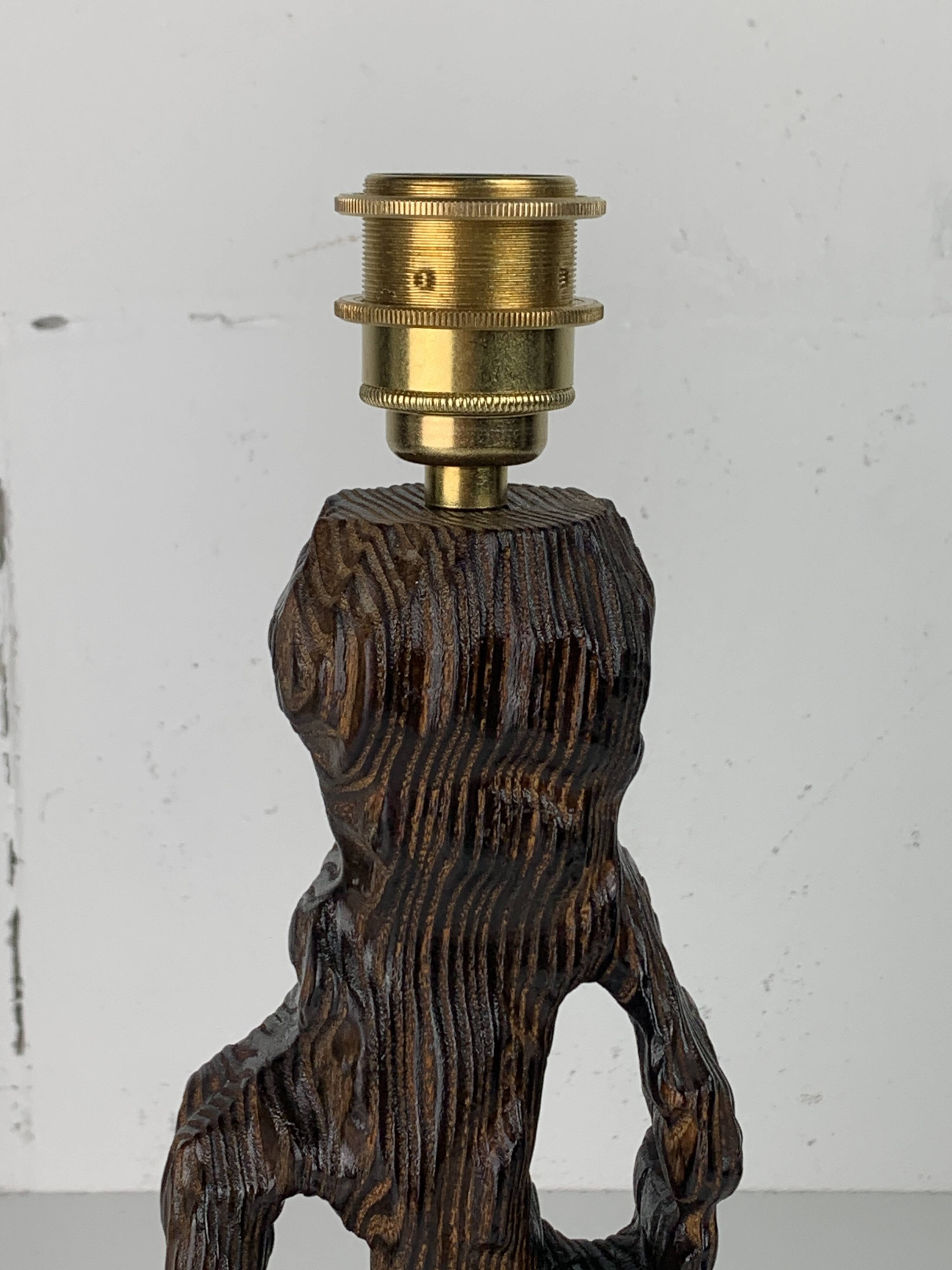 Brutalist organic mushroom table lamp, Dutch 1960s