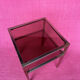 VINTAGE 1970 RECTANGULAR COFFEE TABLE WITH SQUARE CHROME TUBES AND 3 SHELVES