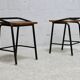 Pair of modernist stools, France, 1960s