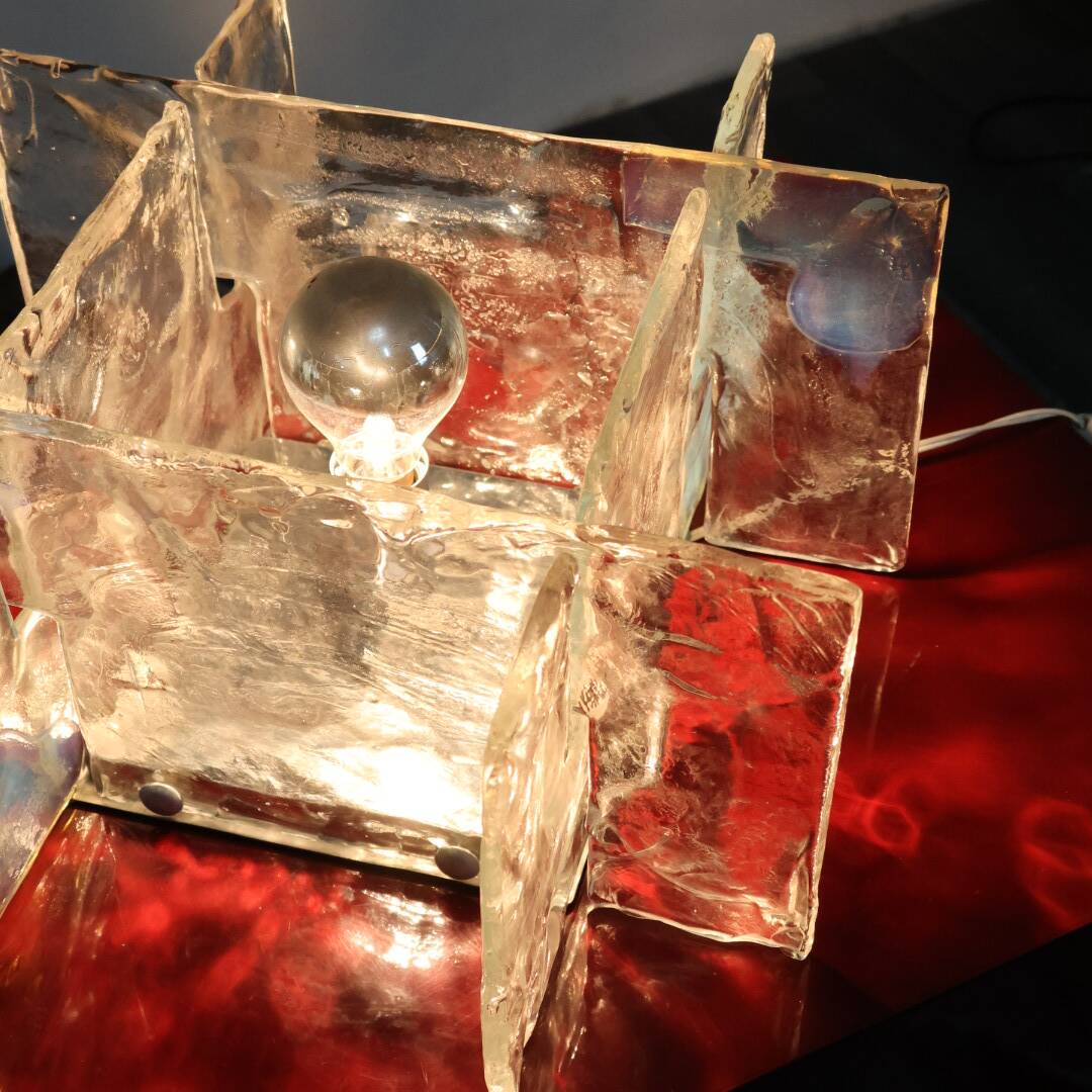 Carlo Nason Mazzega Lampada Da Tavolo/parete vetro iridescente Design
