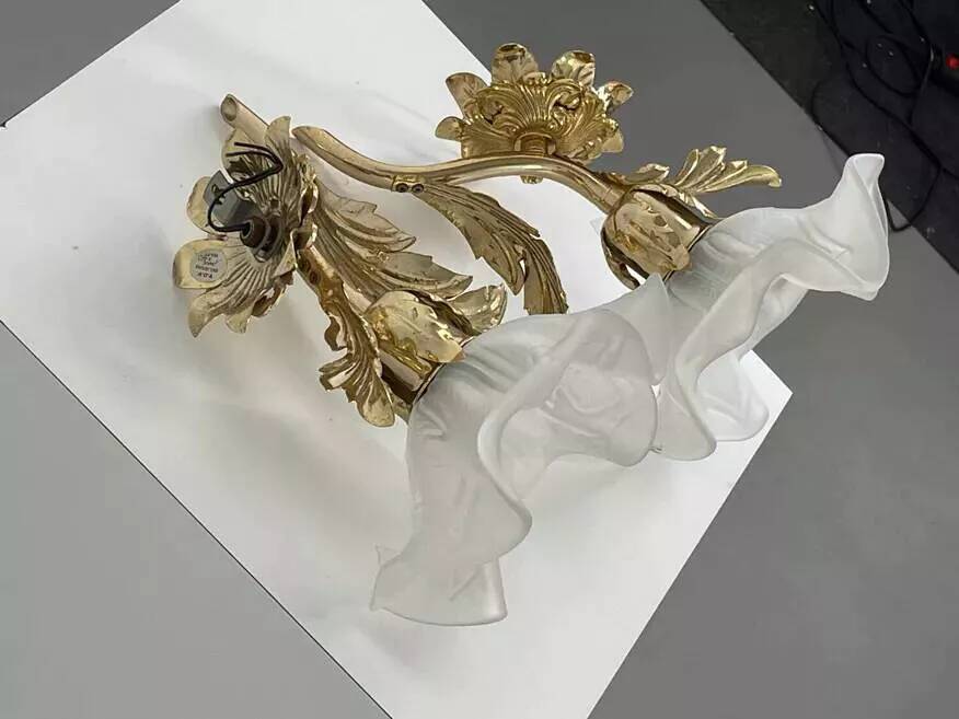 Pair of vintage gold wall lights