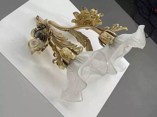 Paire d’applique dorée vintage
