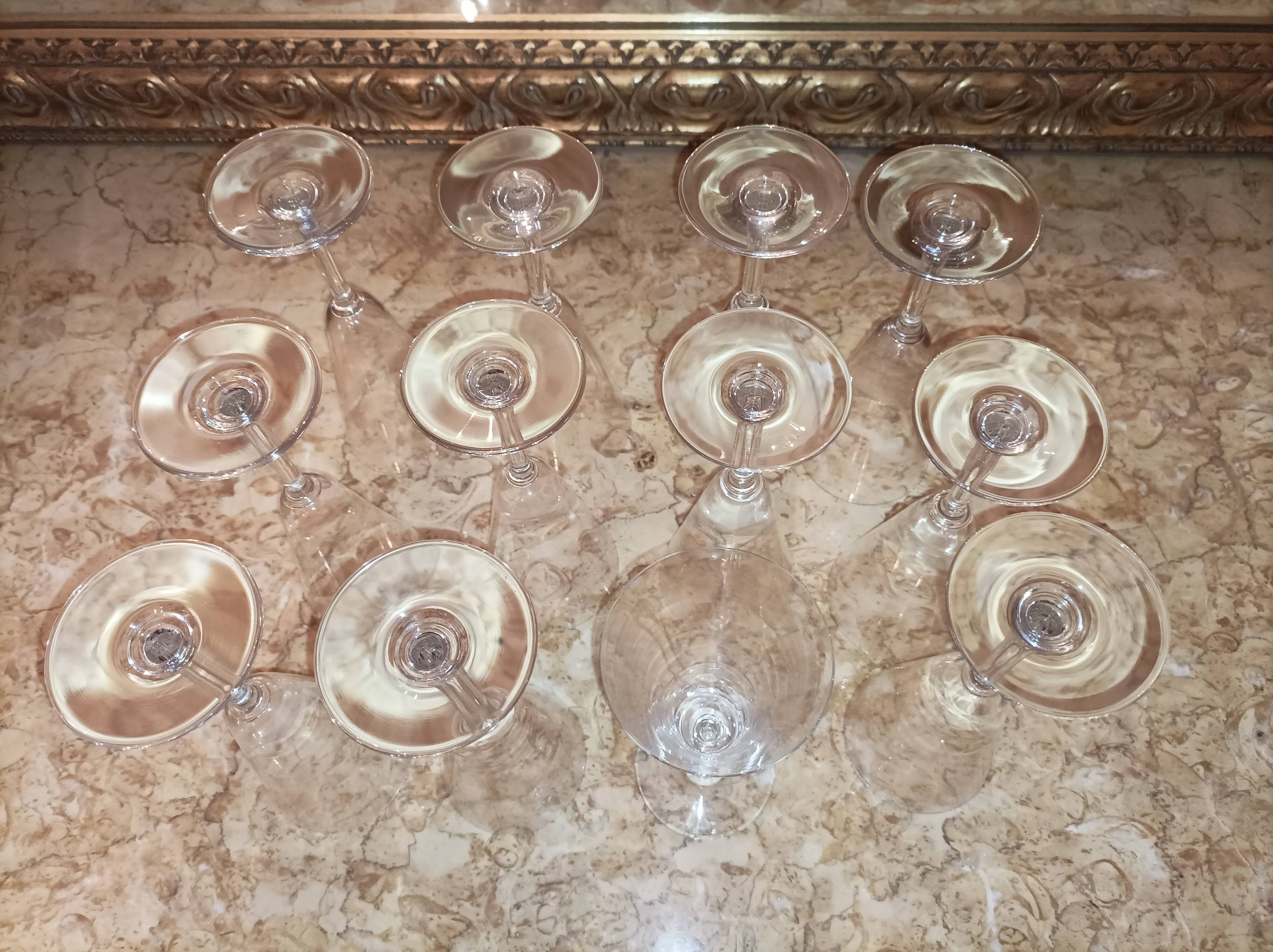 12 Baccarat champagne flutes no. 100-192