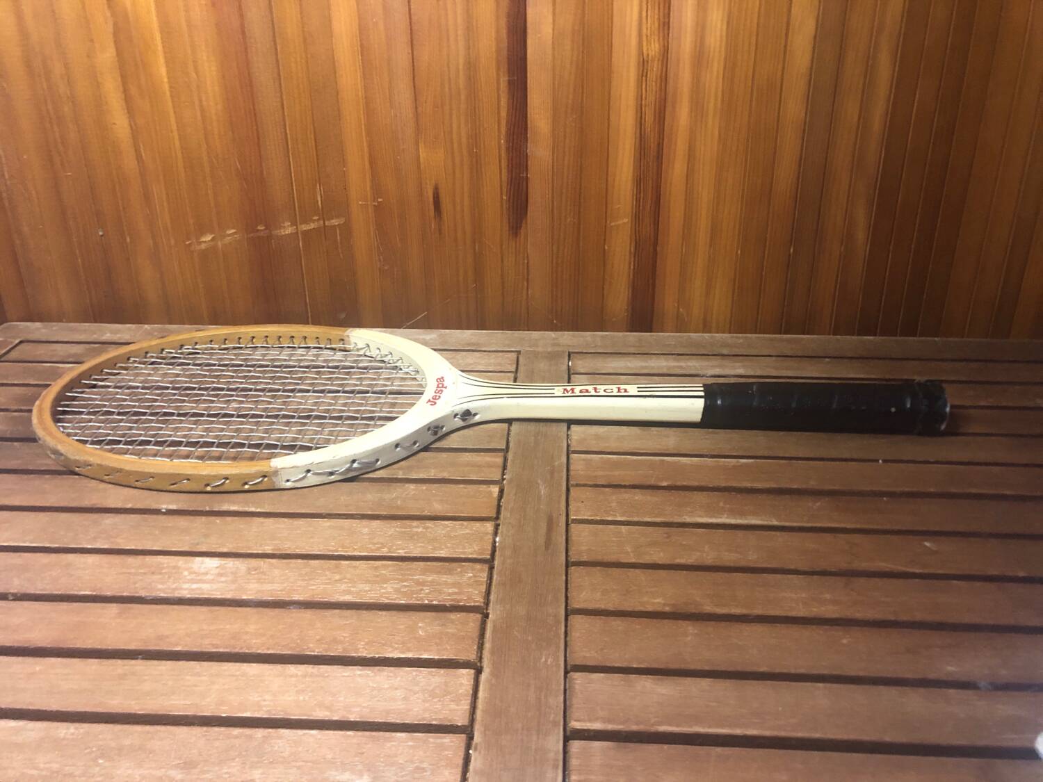 Old jespa match tennis racket vintage wood