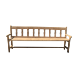 19th 10th wood oak back bench