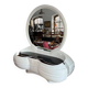 Space Age vanity table with large oval mirror