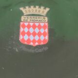 Monaco/Monte Carlo Glassworks vase. Emerald green blown glass