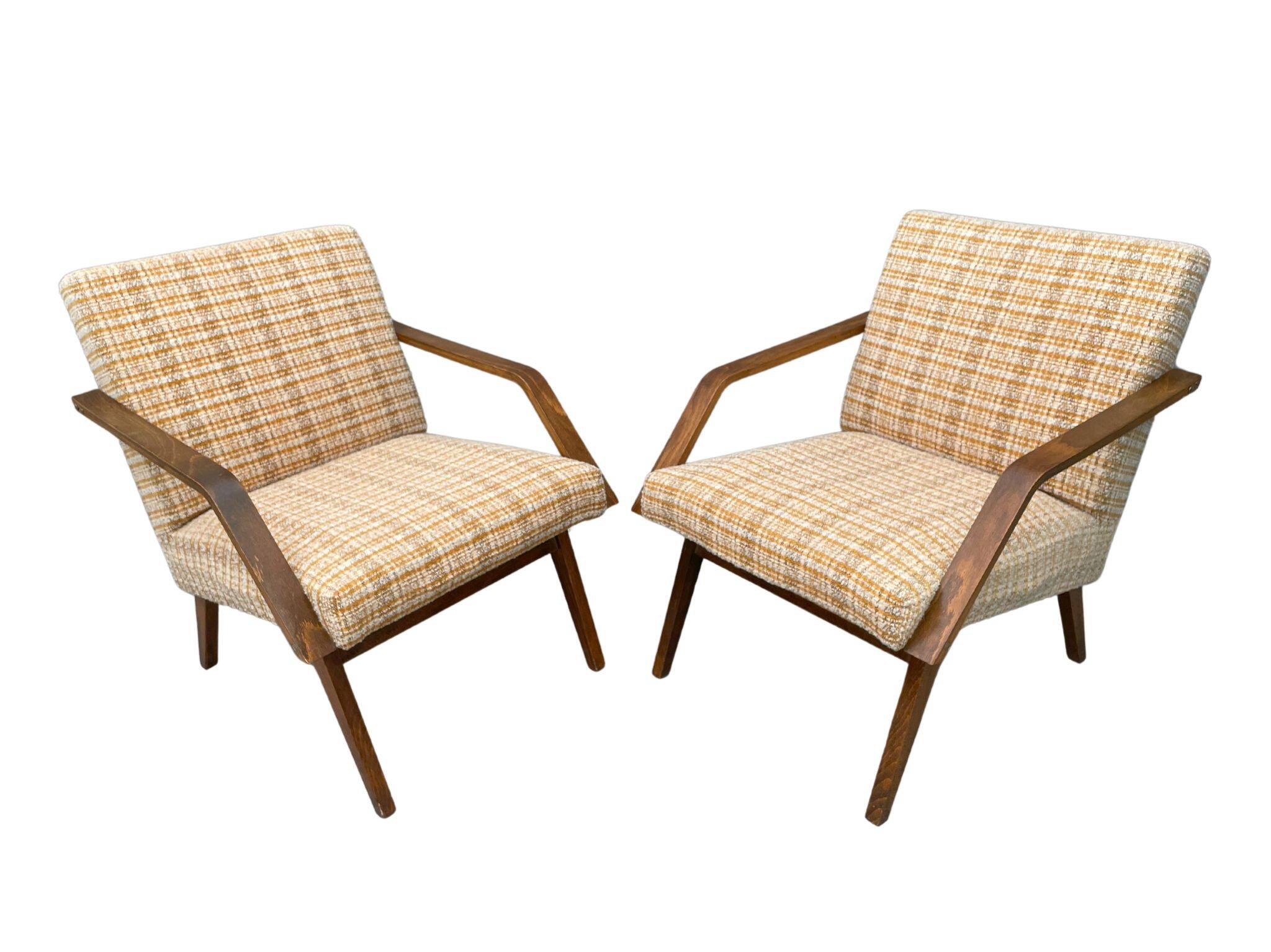 Paire de fauteuils vintage par MIER Topoľčany, 1970