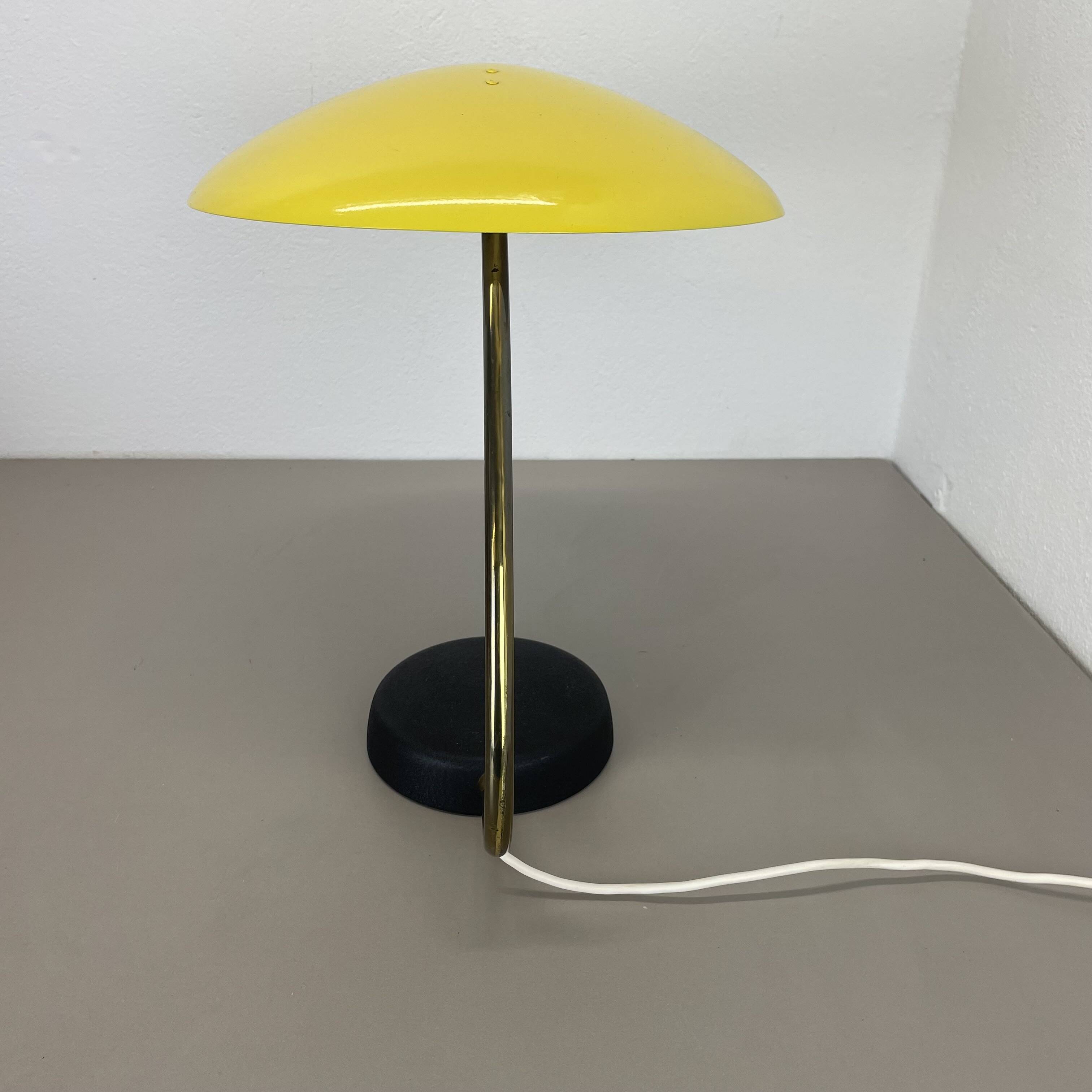 Original Modernist Yellow Metal Table Lamp by Cosack Leuchten, Germany 1960s