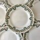 Set of 6 flat plates earthenware New Givors model "RIta" 30s