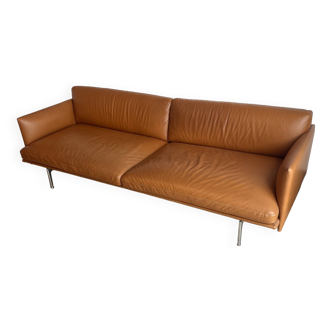 Outline 3 seater leather muuto