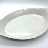 Plat oval blanc à oreilles creux 41cm