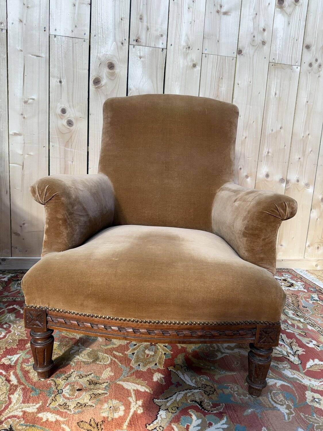 Pair of Louis XVI style armchairs
