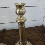 Antique pair of brass candlesticks