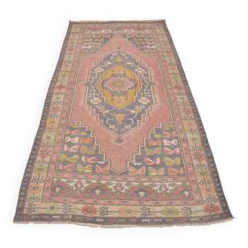 Tapis floral vintage noué à la main, réf. 2466