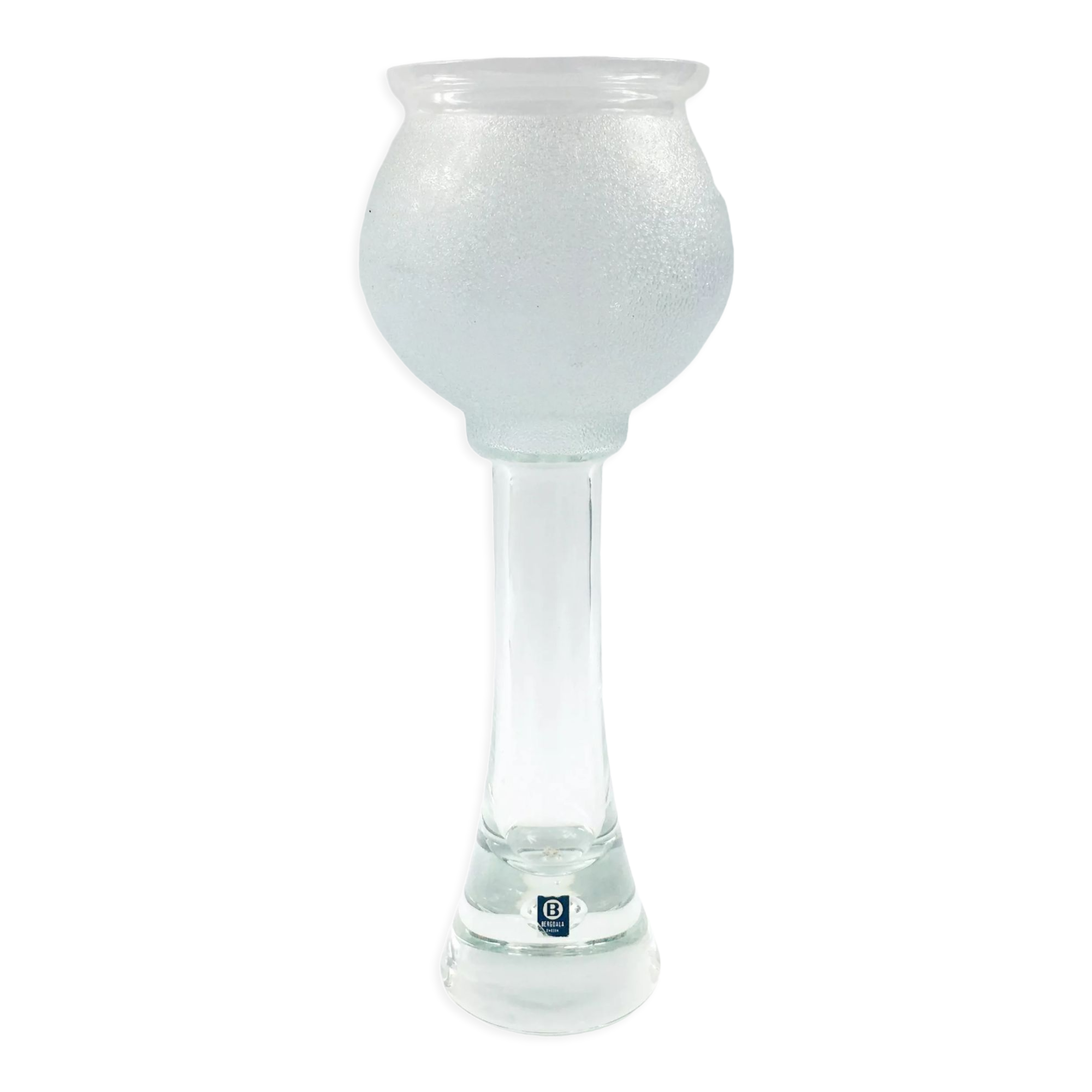 Scandinavian Minimalist Glass Vase from Bergdala, Sweden, 1970s