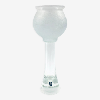 Vase en verre minimaliste scandinave de Bergdala, Suède, années 1970