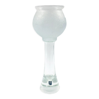 Vase en verre minimaliste scandinave de Bergdala, Suède, années 1970