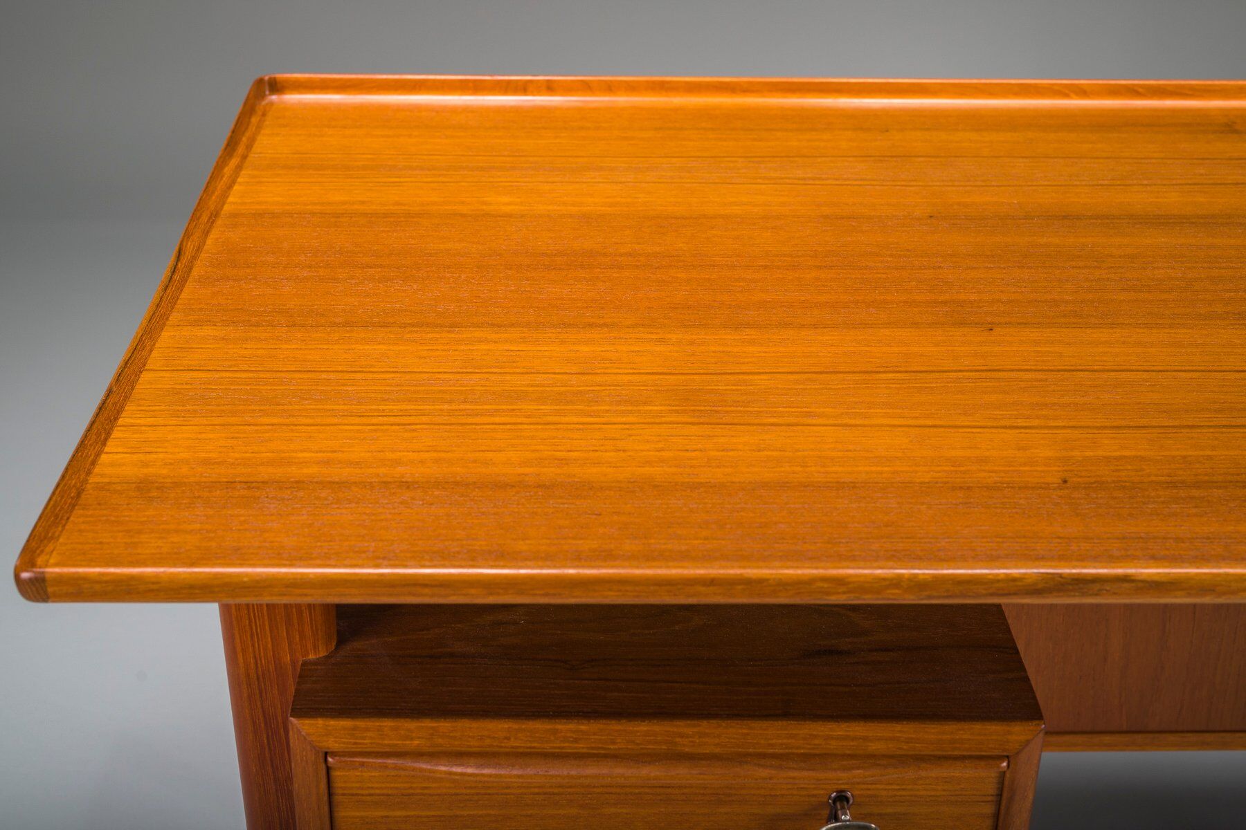 Danish teak desk by Peter Lovig Nielsen for Hedensted Mobelfabrik, 1974